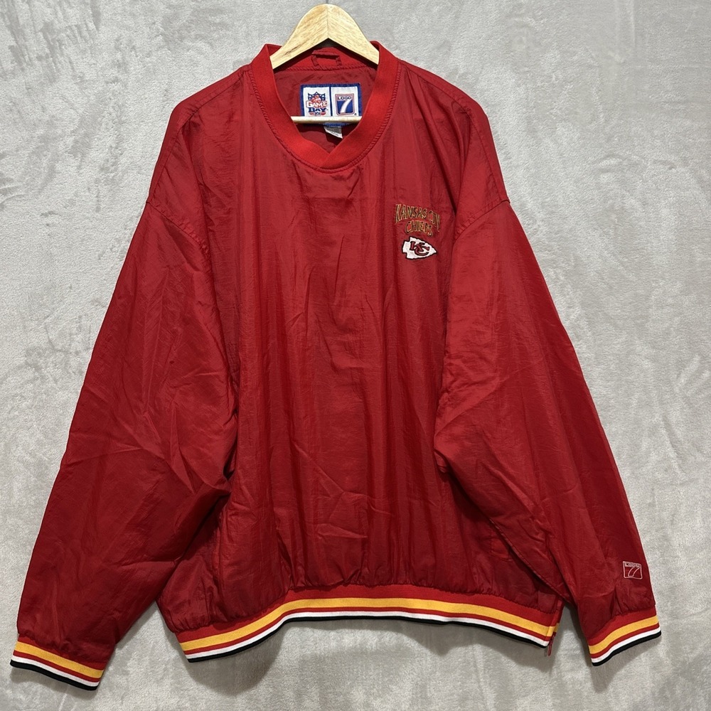 Vintage Kansas City Chiefs‎ Logo 7 Game Day Sz 2XL Red Pullover Embroidered Logo